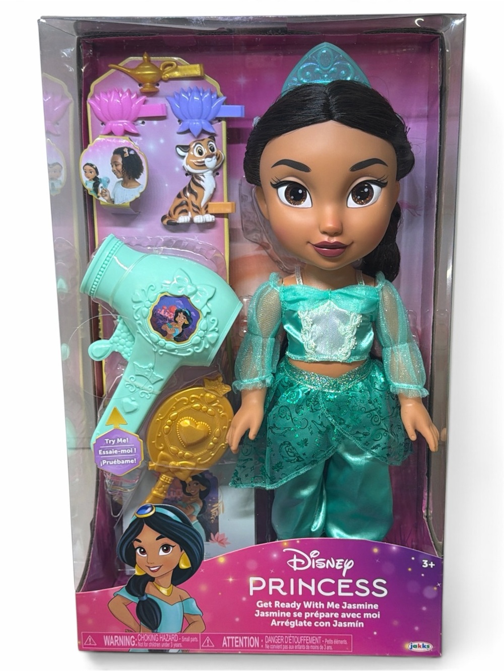 Disney Princess Jasmine Doll with Teal Outfit and Accessories